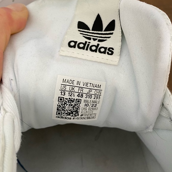 Mens White Adidas Court Tourino Tennis Sneaker Size 13 - Picture 5 of 6